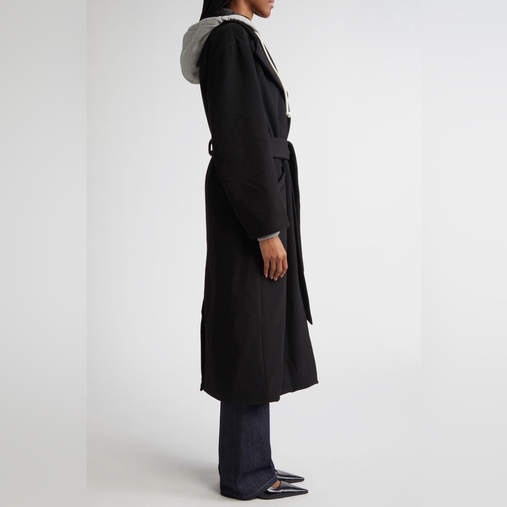 Cinq a Sept vander hooded longline coat - Picture 4 of 14